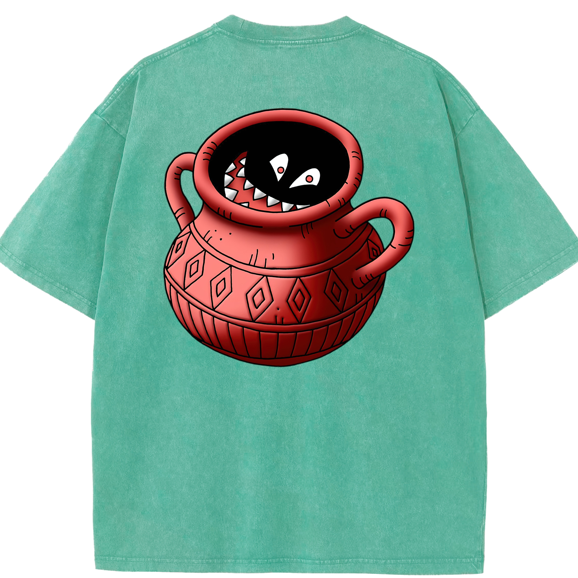 （画像用） ドラゴンクエスト Doragon Kuesuto Dragon Quest 綿100% ヴィンテージ風 半袖Tシャツ（背面プリント）